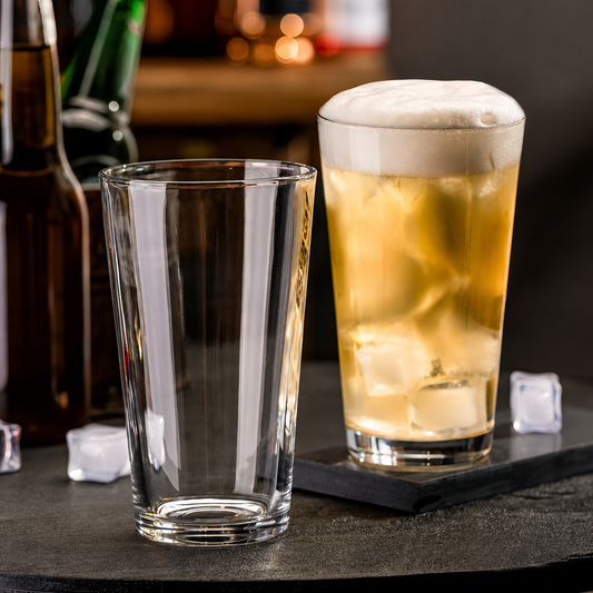 15.2 fl oz Clear Glass Pint Cup, Thick-Wall Tumbler