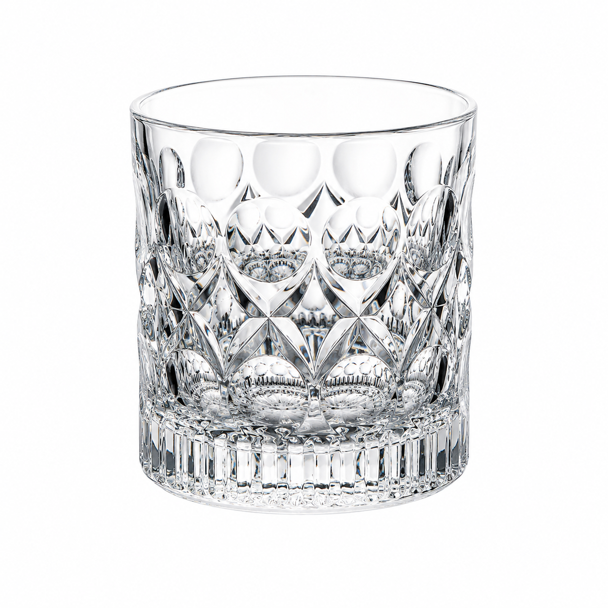 Clear 9.3 fl oz Textured Lowball Whiskey Glass