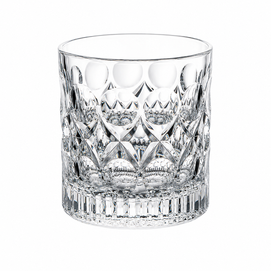 Clear 9.3 fl oz Textured Lowball Whiskey Glass