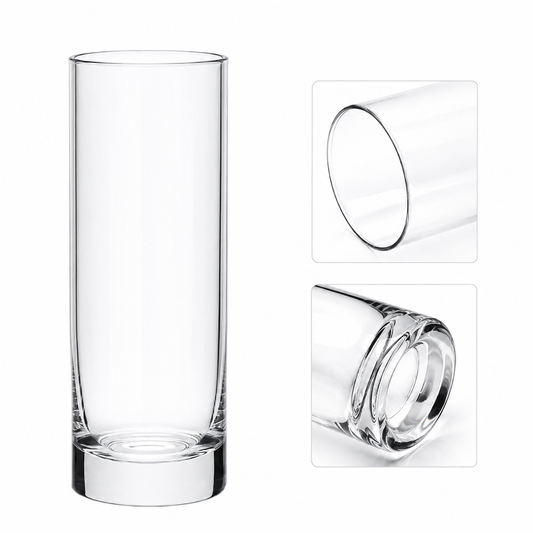 8.5 fl oz Clear Borosilicate Glass Drinking Tumbler