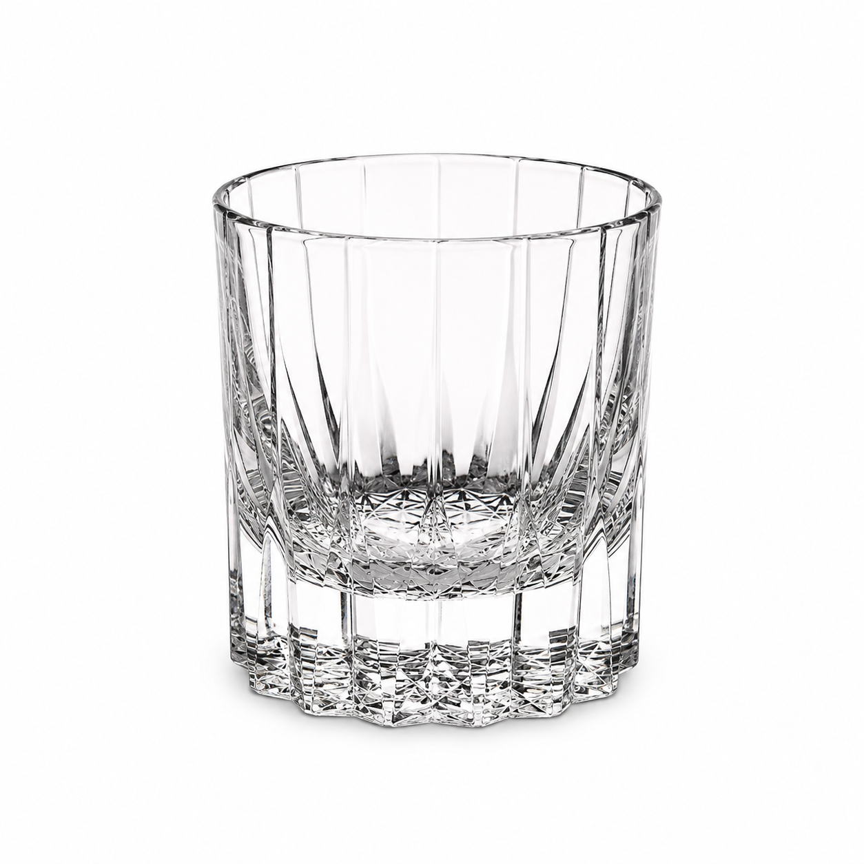 6.8 fl oz Clear Cut Glass Whiskey Tumbler, Heavy